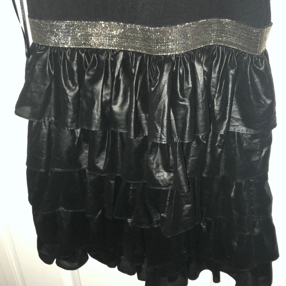 Black Dress with Ruffles - Picture 2 of 4